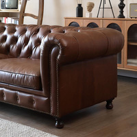 Canapé Chesterfield moderne 3 places en cuir PU capitonné, directement de l'usine, idéal pour appartement, centre commercial, salon