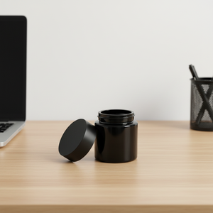 Cannacoast Child-Resistant Black Opal UV Protection <b>Glass</b> <b>Jar</b> CR Child Proof <b>Glass</b> <b>Jars</b> for Dry Flower Preserve Freshness - Product Image 6