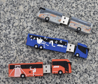 Tu diseño PVC Bus Shape USB Flash Stick PVC 2D 3D Diseño 2GB 4GB 8GB 16GB USB 2,0 Chile Bus Pen Drive