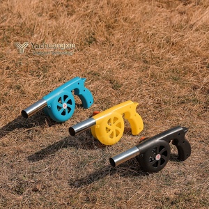 Souffleur d'air à manivelle, outil de camping en plein air portable en plastique bleu, 1 pièce - Product Image 6