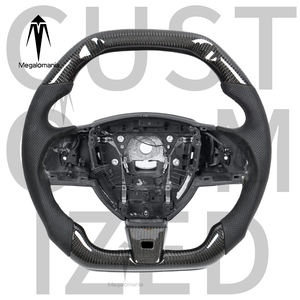 Convient pour <span class=keywords><strong>Jaguar</strong></span> XFL XJ F-TYPE XF E-PACE XE XEL F-PACE Ftype Volant en cuir en fibre de carbone - Product Image 1