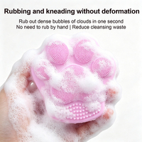 Brosse nettoyante visage en silicone personnalisée en forme de patte de chat, douce, avec poignée ergonomique pour accessoires de soin de la peau – Vente en gros