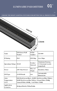 Customizable 2400LM Linear <b>Light</b> Multi-Color Temperature Aluminum Dimmable Outdoor DC <b>LED</b> Wall Washers IP65 <b>Small</b> Order Custom - Product Image 2