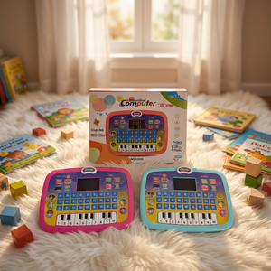 LED Screen Learning <b>Tablet</b> <b>Keyboard</b> Educational Toy Mini Laptop Alphabet Numbers Music Piano Early Education 3-6 Years Alkaline - Product Image 3
