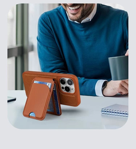 Estuche con tarjetero magnético para hombre con soporte para teléfono, billetera con bolsillo frontal con <span class=keywords><strong>clip</strong></span> para dinero para hombre - Product Image 3