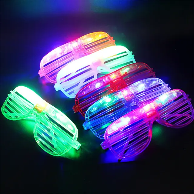 LED Brille 6 Farben Leuchten Brille Shutter Shades Brille Led Party Sonnenbrille Im Dunkeln leuchten Party begünstigt Neon Carnival Party