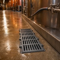 Grille de couverture d'égout en fonte à barres ouvertes, robuste, à fentes longues, pour système de drainage des eaux pluviales routières
