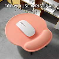 Alas Mouse Gaming Ergonomis PU Silikon Anti-Selip dengan Bantalan Pergelangan Tangan Ramah Lingkungan Bulat Ukuran Kustom Sublimasi Stok Merek Kustom