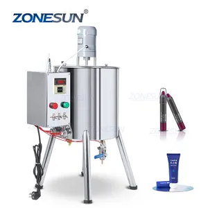 ZONESUN Lipstick Heating Stirring Filling Machine With Mixing Hopper Heater Tank Hot For Chocolates Crayon Handmade Soap Filler