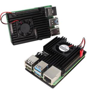 مبرد من سبائك الألومنيوم 4B-Type التوت <span class=keywords><strong>Pi</strong></span> ومروحة تبريد صندوق واقي للإلكترونيات الاستهلاكية - Product Image 1
