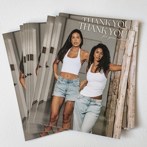 Carte de remerciement personnalisée avec impression personnalisée, marque de luxe, emballage pour petites entreprises, carte de remerciement pour achat avec logo pour votre commande - Product Image 1