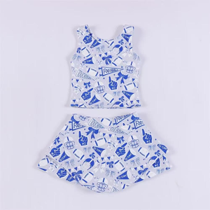 Pré-venda Boutique Game Day Cheer Novos Projetos Roupas Infantis Little Girls Saias Shorts Liner Outfits Atacado Athletic Wear - Product Image 4