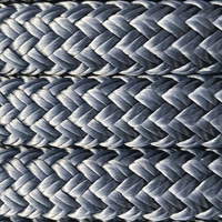 Corde en nylon/polyester double tressée résistante aux UV et durable, diamètre 6 mm-40 mm, corde d'amarrage PP, ligne d'amarrage marine