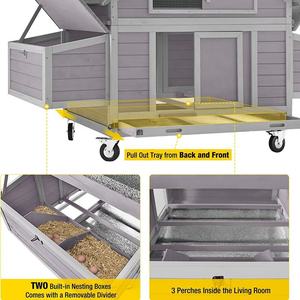 Pollaio da Esterno per Galline, Grande Gabbia in Legno Impermeabile con Ampio Nido, Cuccia per Cani - Product Image 4