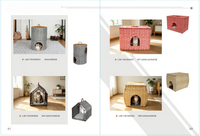 Maison pour chat tissée à la main USMILEPET, lit-caverne pour chat en rotin tressé de forme personnalisée, nid respirant pour chat d'intérieur, maison tissée pour animaux de compagnie