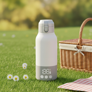 Chauffe-<span class=keywords><strong>biberon</strong></span> portable sans fil rechargeable USB (plastique et métal) 100W pour les voyages en extérieur et l'alimentation de bébé - Product Image 1