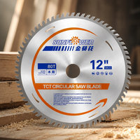 Lame de scie circulaire TCT 80T de 12 pouces (305*30mm) avec tranchant de 3,2mm en carbure pour la découpe de précision du bois, du contreplaqué et du MDF