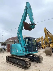 Excavadora usada Kobelco SK125SR de tamaño mediano, excavadora hidráulica de orugas de cola corta de 12.5 toneladas, excavadora pequeña original japonesa. - Product Image 1