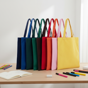 Borse Shopping Riutilizzabili per Sublimazione, Stampa Logo a Colori, Borse in Cotone e Poliestere Bianche e Nere, Borse Tote in Tela Colorata - Product Image 1