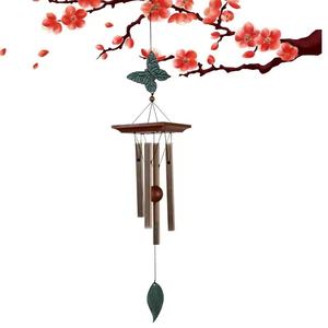 Custom simpatizzare decorazione del giardino carillon del vento regalo di natale 24 pollici 4 tubi in alluminio libellula musica Metal carillon - Product Image 5