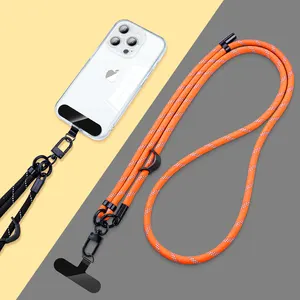 Cell Phone Accessories Universal Crossbody Necklace Strap Patch Tab Tether Nylon Mobile Smartphone Phone Case Lanyard