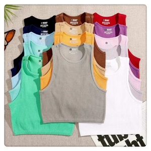 Chaleco sin mangas liso para mujer al por mayor, estilo urbano sin costuras, chaleco casual sin mangas en stock - Product Image 1