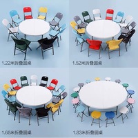 Table pliante Portable, Table Rectangle, en plastique, meuble d'extérieur, pour pique-nique, 2/4ft 5ft 6ft