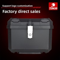 Boîte de rangement arrière pour moto électrique 45L grande capacité, boîte à outils en PP pour batterie et livraison à emporter