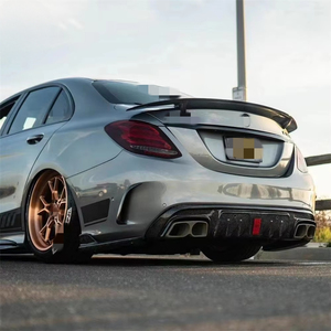 Para <span class=keywords><strong>mercedes</strong></span>-<span class=keywords><strong>benz</strong></span> W205 <span class=keywords><strong>C63</strong></span> S <span class=keywords><strong>Amg</strong></span>, Kit de carrocería forjada, parachoques de coche, difusor de labio delantero, faldón lateral, cubierta de espejo retrovisor, alerón - Product Image 4