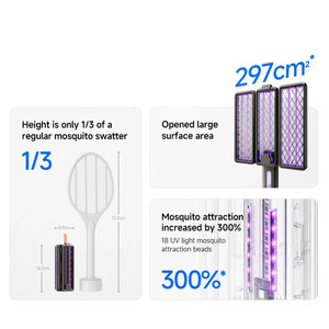 Lampe <span class=keywords><strong>anti</strong></span>-moustiques électrique 297 cm² avec grande moustiquaire pliable, à poser ou suspendre pour tuer les moustiques et les insectes volants - Product Image 5