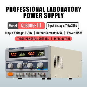 Fuente de alimentación de escritorio regulada por CC de 3 vías QJ3005Elll 0-30V 0-5A ajustable, potencia de 315W, pantalla de 3 dígitos, protección de limitación de corriente - Product Image 3