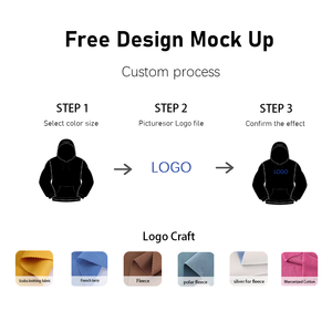 MH1127 غسيل حمضي كلاسيكي بهودي سويت شيرت الكنغر جيب كبير الحجم ملابس الشارع عارضة مقنعين أعلى شعار مخصص - Product Image 5