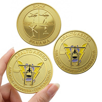 Pièce commémorative personnalisée en alliage de zinc moulé sous pression, plaquée or, avec logo émaillé, en relief 3D haute définition, pour souvenirs