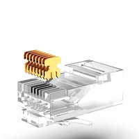 Conector Ethernet RJ45 Enchufe RJ45 8p8c Cat5 Cat5e CAT6 CAT6A Conector de cable de red RJ45