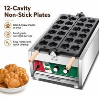 Machine à gaufres professionnelle Blios Factory Direct, robuste et facile à nettoyer, motif patte de chat, en acier inoxydable, 220V 50Hz 60Hz, pour pâtisseries et boulangeries