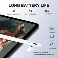 Harga Pabrik Pena Stylus Universal Logam untuk Tablet iPad Ponsel Android Pena Kapasitif Isi Ulang untuk Menggambar Putih