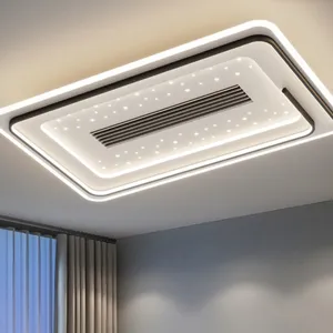 New modern simple living room light with fan Full spectrum LED Dining room bedroom ceiling bladeless fan