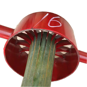 Cuchillo radial profesional de bambú de acero fundido premium con doble mango para partir bambú - Product Image 3