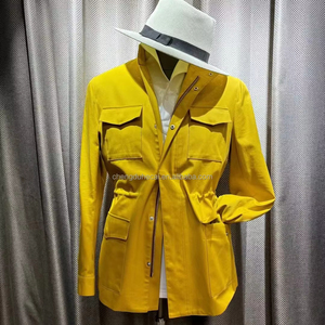 HARCHOY Giacca Sahariana Sartoriale da <span class=keywords><strong>Uomo</strong></span> Fatta a Mano Stile Gentry Britannico Retrò Giacca di <span class=keywords><strong>Lino</strong></span> Stile Europeo e Americano - Product Image 2