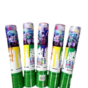 Phụ kiện trang trí tiệc màu sắc bán buôn, pháo giấy tiệc, khói màu khói lửa cho lễ khai trương, trò đùa - Product Image 5