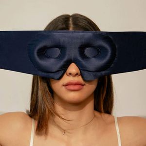 Women Men Soft Blackout 100% Mulberry <b>Sleep</b> Cover Eyemask Large Silk Eye <b>Mask</b> With Adjustable Velcro - Product Image 3