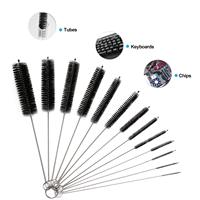 Brosses de nettoyage pour bouteilles, tuyau de lait, tuyau en nylon, ensemble de brosses pour tubes à essai, brosses pour pailles à boire