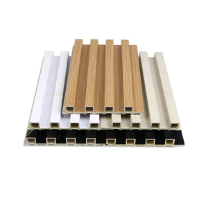 Wpc Lambrin Decorativo Panneau mural intérieur cannelé Panneaux muraux en bois plastique Style contemporain - Product Image 1