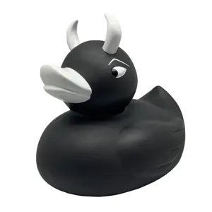 Wholesales Price Big Devil Floating Squeaky Rubber Duck Children Bathing Time Toy Make Your Own Design