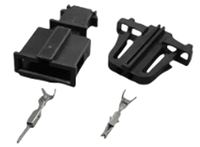 Connecteur Électrique Automobile Mâle-Femelle 2 Broches 3B0972712 / 1J0971972 pour Faisceau de Câblage, en Cuivre et Nylon, pour Éclairage de Plaque d'Immatriculation de Coffre