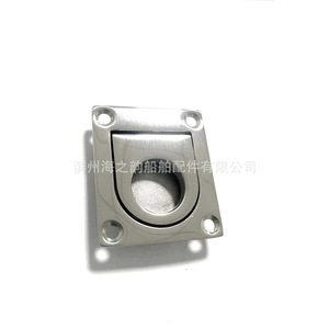 Stainless Steel Square <b>Decking</b> Floor Ring 66x56mm Brushed Waterproof Outdoor Industrial Design - Product Image 2