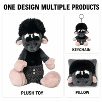 Peluche Mouton Noir Personnalisée Direct Usine, Rembourrage Coton PP, Tissu Ultra Doux, Soulagement du Stress Anniversaire, OEM/ODM Marque Privée