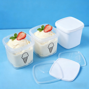 Seau carré <span class=keywords><strong>en</strong></span> PP de qualité alimentaire, à fermeture hermétique, durable et recyclable, idéal pour sauces, céréales, aliments pour animaux (chats, chiens) et peinture – Vente directe usine - Product Image 1