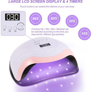 หลอดไฟ LED UV 168W สำหรับอบเล็บเจลแบบมืออาชีพ เครื่องอบเล็บสำหรับใช้ในบ้านหรือร้านทำเล็บ อุปกรณ์ทำเล็บสีขาว - Product Image 4