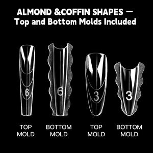 Novedosos Moldes Dual Form para Uñas de Sándwich Francés de Marca Privada, Extensión de Uñas, Logo Personalizado, Puntas de Uña Dual Form de Sándwich, 240 Pzs/Caja - Product Image 3